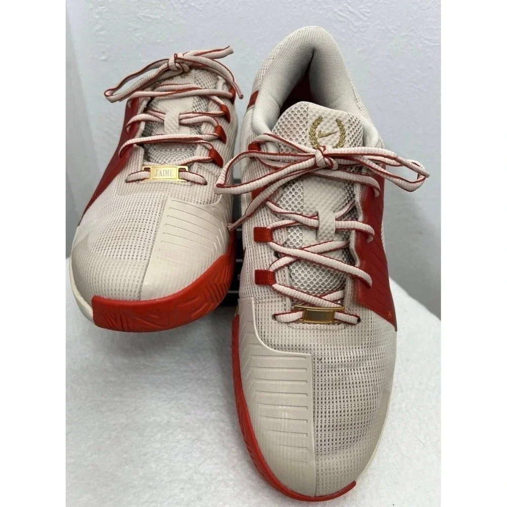 Nike GP Challenge 1 PRM Women's Tennis Shoes Sz 12 Sail Red Gold‎ FQ3164-103
